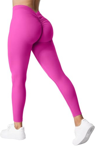 YEOREO Sport Leggings Damen V Back Taille Scrunch Workout Leggings High Waisted Butt Lifting Nahtlose Gym Yoga Leggings