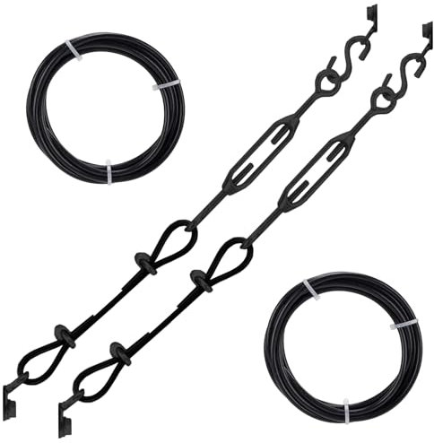 Legierter Stahl, langlebig, Anti-Aging-Tor-Kabel-Kits für den Außenbereich, Holzzaun, Tor-Tür-Unterstützung (2)