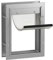 Hakuna Pets Deluxe Aluminum Pet, Cat Flap, Dog Door, Dog Flap for Screens, Doors and Walls up to 70mm Thick, Small, Silver