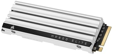 Corsair MP600 Elite 2TB M.2 PCIe Gen4 x4 NVMe SSD - Optimiert für PS5 - Inklusive Kühlkörper - M.2 2280 - Bis zu 7.000MB/Sek. Sequentielles Lesen - High-Density 3D TLC NAND - Weiß