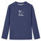 Glimnerize Jungen Rashguard Shirt Atmungsaktiv Top Schwimmshirt Badeshirt Rundkragen UV Shirt Langarm Shirt Sandstrand Navy 152