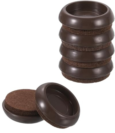 sourcing map Furniture Pads, 10 Pcs 1-1/4 Furniture Moving Pads Round Chair Legs Floors Protectors with Felt for Carpet Hardwood Floor Heavy Furniture