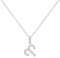 Amberta Women 925 Sterling Silver Zodiac Necklace with Cubic Zirconia – Silver Zodiac Sign Necklace: Silver Aries Necklace