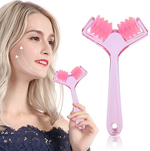 Kinn-Massage-Roller, Gesichtsmassage-Schlankheitsgerät Zur Hautstraffung, Schönheit – Rosa