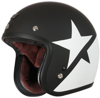 ORIGINE Casco Jet Moto Aperto Casco Scooter ECE Omologato con Visiera Parasole (S)