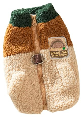 MYLLJBD Hundemantel Hundemantel Hunde Kleidung Herbst Und Winter Warme Farbe Matching Kann Kleine Welpen Warm Zweibeinige Haustierhundweste Ziehen-braun-XL