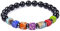 Chakra Armband Echte Steine Natürliche Heilsteine Und Kristallperlen,Chakren Armband Reiki-Amulett,Spirituelles Geschenk,7 Chakren Armband Perfektes Accessoire für Gesundheit und Balance