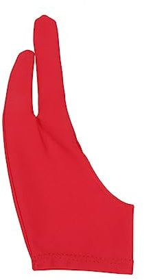 Healeved Sketch Curved Artist Gloves 2 Pack Size l Red Spandex Thin Comfortable