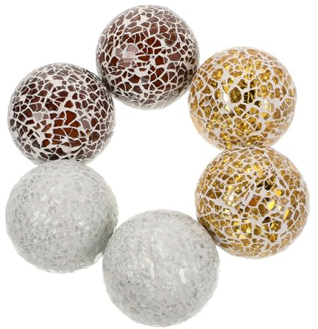 Dekorative Glaskugeln 6 Stück Glas Mosaik Deko Kugeln Halloween Mottoparty | Schalen, Vasen, Tischdeko, Party und Dessertladen, Kompakt, Elegant, Stilvoll