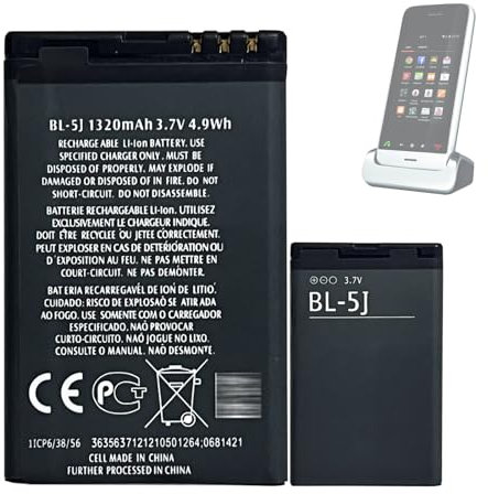 HIGHAKKU Ersatzakku BL-5J kompatibel mit Siemens Gigaset SL930 / SL930A / SL930H Handy Smartphone Telefon (Ersatz für V30145-K1310-X456)