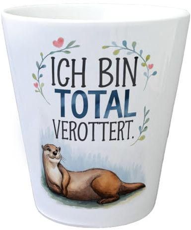 speecheese Niedlicher Otter Total verottert Blumentopf lustig für Tierfreunde - ideal für Pflanzenliebhaber