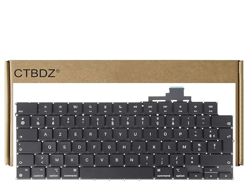 CTBDZ Clavier Français de Remplacement pour MacBook Air M2 M3 M4 Retina 13.6 inch A2681 A3113 A3240, M2 M3 M4 15 inch A2941 A3114 A3241 2023-2025 Année (Noir)