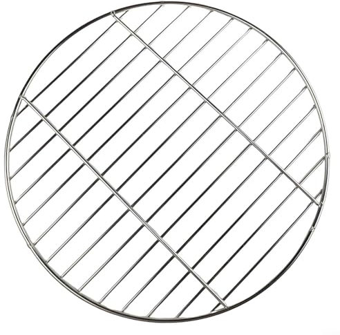 Alanmoship Rejilla redonda de acero inoxidable para barbacoa, rejilla de cocina, rejilla de malla, rejilla de barbacoa al aire libre, bandeja para hornear 30 cm, 35 cm, 40 cm, espejo pulido (40 cm)