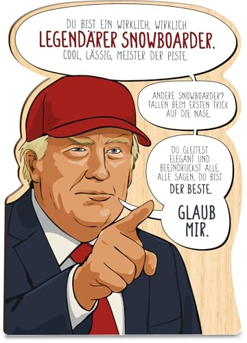 Generisch Holz-Papier Karte XXVI (Trump Snowboarder)