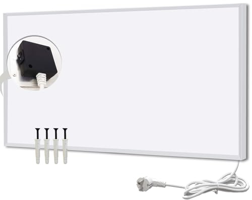 Hocosyme Infrarotheizung 800 Watt, Energiesparende Infrarot Wandheizung, Infrarot Heizung Heizkörper Heizpaneel, Elektroheizung mit Uberhitzungsschutz, 600 * 1200mm, TÜV.