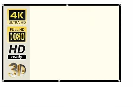 Projektionsbildschirm, weißes Gitter, Anti-Licht, 16:9, for Zuhause, tragbares reflektierendes Tuch(120 inch)