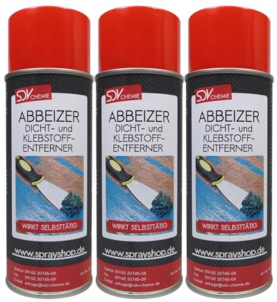 SDV Chemie Abbeizer Spray 3x 400ml Lackentferner | Graffitientferner, Dichtungsentferner, Entfernt Klebstoffreste