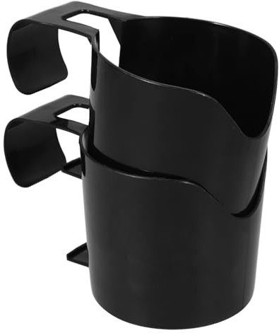 GATHINESS Porte-gobelet Bord Piscine en Plastique PP Noir 2pcs Support Solide pour Bouteilles et Bières Accessoires Piscine Pratiques et Multifonctionnels
