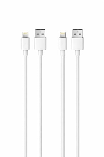Generico 2x Cavo iPhone Lightning USB 2A 1M - Ricarica sicura - Compatibile iPhone X/XS/XR/11/12/13 PRO MAX PLUS Cavi Resistenti Anti Piega