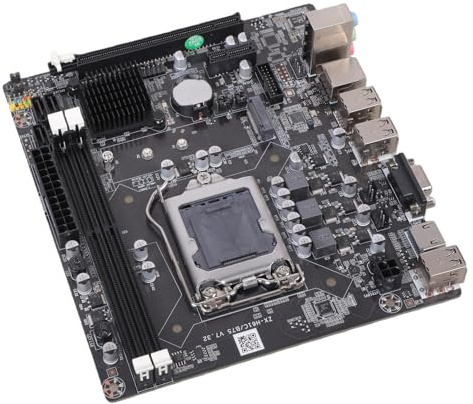 Nucelit Scheda madre MicroATX H61 per computer compatibile con processori Socket 1155, 10 porte USB