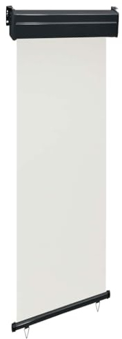 Kaorsrow Tenda da sole laterale per balcone, 65 x 250 cm, color crema, tenda da sole per balconi e terrazze, protezione dal vento, verticale, in poliestere, estensibile, per parete e soffitto