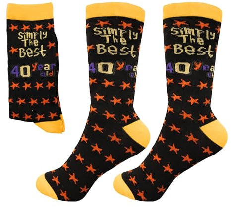 SHATCHI Simply The Best 40 Year Old Gift Novelty Socks for 40th Birthday Keepsake Gift Unisex For Her Him