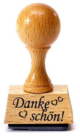 trendaffe Dankeschön Holzstempel - Bürostempel