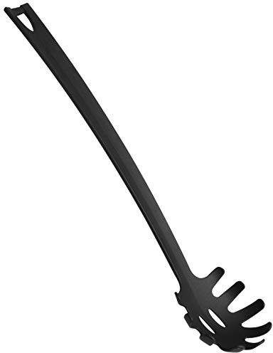Fackelmann pâtes Wok Asia Line, ustensile de Cuisine en Plastique, cuillère pour casseroles et poêles enduites (Couleur : Noir), quantité : 1 pièce, ca. 32cm