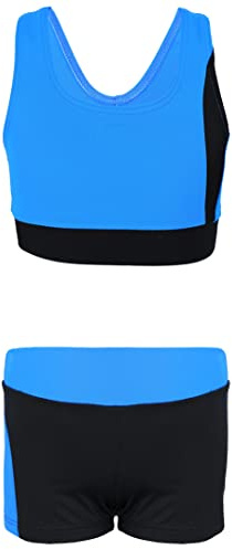 Aquarti Mädchen Sport Badeanzug | Badeanzug Mädchen Zweiteilig mit Racerback und Badehose