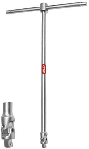 Llave en T articulada con casquillo macho de 1/2 articulación cardán y barra de maniobra deslizante