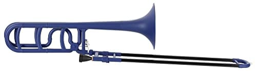 Classic Cantabile MardiBrass ABS Kunststoff Quart-Posaune - Bb/F-Stimmung - Fiberglas-Zug - 850g leicht - Bohrung: 13,9 mm - inkl. Mundstück und Gigbag - matt-blau