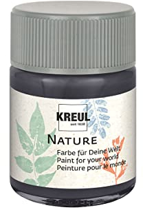 KREUL 49432 - Nature Schiefergestein im 50 ml Glas, wasserbasierte Farbe, aus nachhaltigen, natürlichen Rohstoffen, cremig, schnelltrocknend und lichtecht, für zahlreiche Untergründe