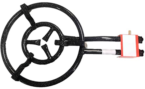 Acan Tradineur - Brûleur à paella gaz butane, diamètre 40,5 cm, anneau à paella émaillé avec pieds, réchaud à paella homologué extérieur, jardin, camping, camping