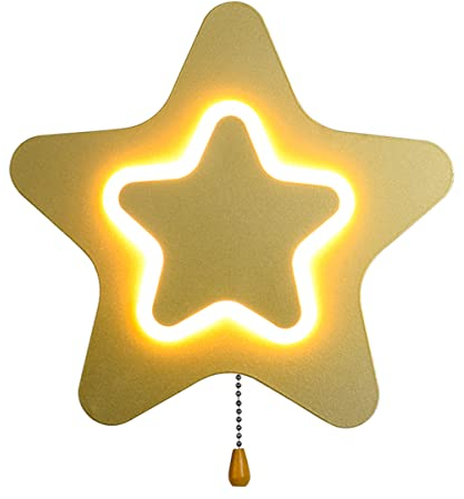 FREEDL Rosa Wandleuchte für Kinder, mit Schalter, modern, LED, Wandleuchte, Kinderzimmer, mit 3 Farbtemperaturen, Nachtlampen, Eisen, für Jungen und Mädchen, Schlafzimmer, goldfarben