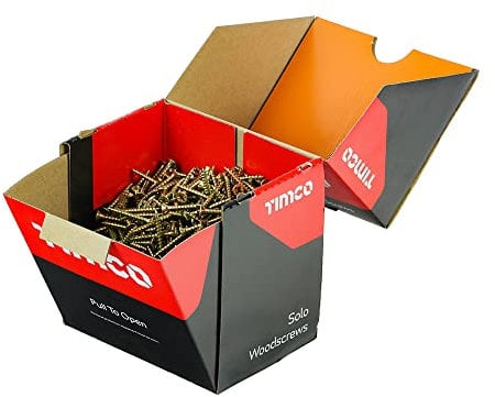 Trade Packs 1000 pcs ~ Timco SOLO YELLOW WOODSCREW POZI COUNTERSUNK ~ Screws 4.0 & 5.0mm (5.0 x 80mm)