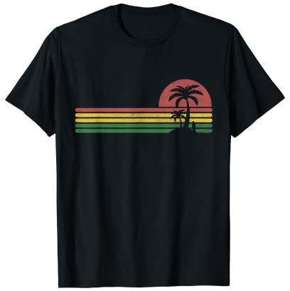 Jamaica Reggae Karibische Musik Rasta Rastafari Urlaub Surf T-Shirt