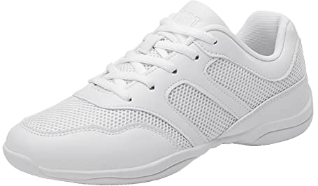 Damen Cheerleadingschuhe Mädchen Cheerleadingschuhe Tanzschuhe Gymnastik Jazz Yoga Trainingschuhe Outdoor Sportschuhe Walkingschuhe Weiß EU36