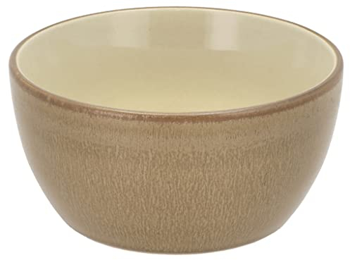 BITZ Schüssel, Schale, Müslischale, Snackschale aus Steingut, 14 cm im Durchmesser, Wood/Sand
