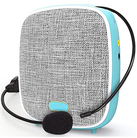 WANWEN Megafone Bullhorn Mini-Megaphon, Telefon, Sprachverstärker, Mikrofon, TF-Karte, Besprechung, Unterricht, Reiseleiter, PC-Booster-Lautsprecher (Color : Blue, Size : 1) Little Surprise