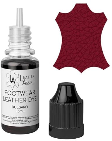 Leather Assist Tinte para Cuero para Calzado, Reparación de Color de Pintura, Zapatos, Botas, Mocasines, Zapatillas (Bulgaro)