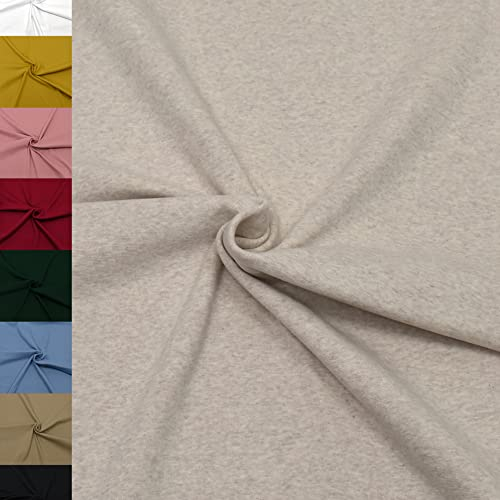 MAGAM-Stoffe Noah Bündchenstoff Feinstrick uni Oeko-Tex Meterware 50cm (31. Natur meliert)