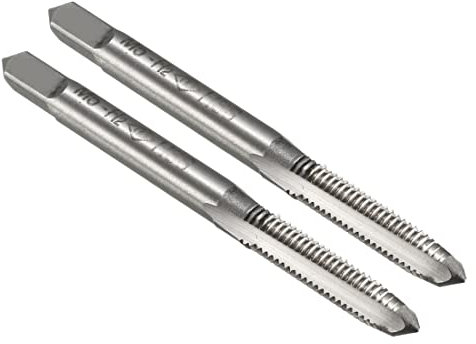 PATIKIL M5 x 0.8 Filetto Fresatura Maschiatura, 2pz Metrico Macchina Maschi H2 Alta Velocità Acciaio non Rivestito Dritto Scanalatura