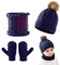 3-teiliges Baby-Beanie-Mütze Schal Handschuhe Strickmütze Winter warme Handschuhe Kleinkinder Halswärmer für Jungen und Mädchen 0–3 Jahre