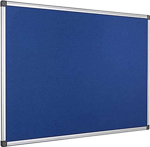 KAV 60 cm x 45cm Aluminium Felt Frame Notice Pin Board - Notice Board Bulletin Frame for Office, School, Bedroom, Memo, and Home (Blue)