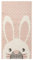 Baroni Home Tappeto Cameretta Bambini a Pelo Corto, Morbido per Bambini, Grazioso Coniglio, 80x150 cm, Rosa