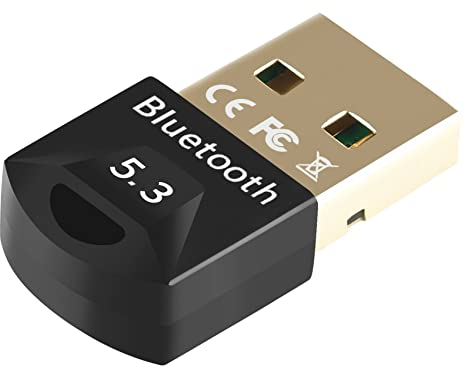 zoerbufan Adaptateur USB Bluetooth 5.3, Clé Bluetooth Dongle pour Windows 11/10 / 8.1/7, Supporte Casque, Souris, Manette, Clavier, Imprimantes, Pc, Smartphone, Tablette (Noir)