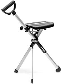 Farm Cottage Brands Ta-Da® SERIES 2 - Bastón para asiento (130 kg, 20 piedras), se convierte en una silla trípode, para ver deportes y descansar (negro, 870 mm)