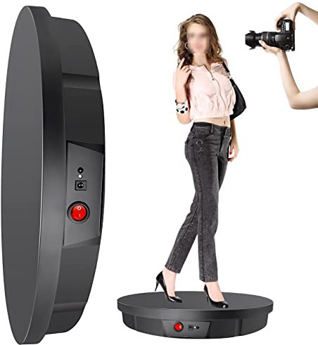GIZMIT Motorized Rotating Display Stand for Photography, 52cm Electric Turntable, Revolving Base for 360 Degree Product Images or Jewelry, Video Shooting Props,Black