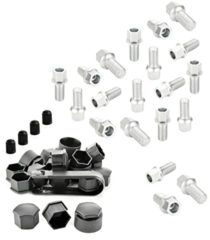 LST 20x Radschrauben mit Kappen Kugelbund M14x1,5x27 A1 A2 A3 A5 A7 A8 Q2 TT