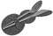 Bestecktasche Hase Filz dunkelgrau ca. 24 cm